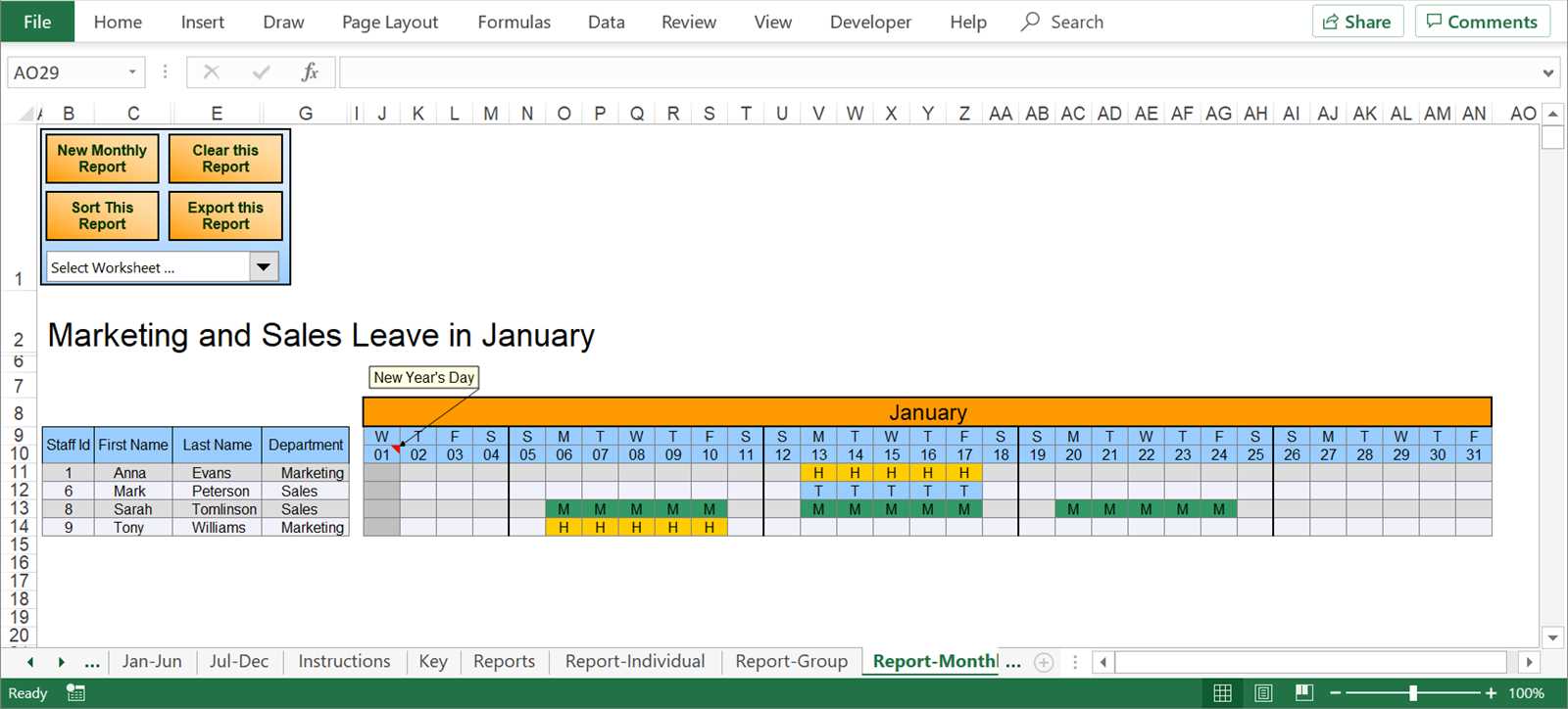 maternity leave calendar template