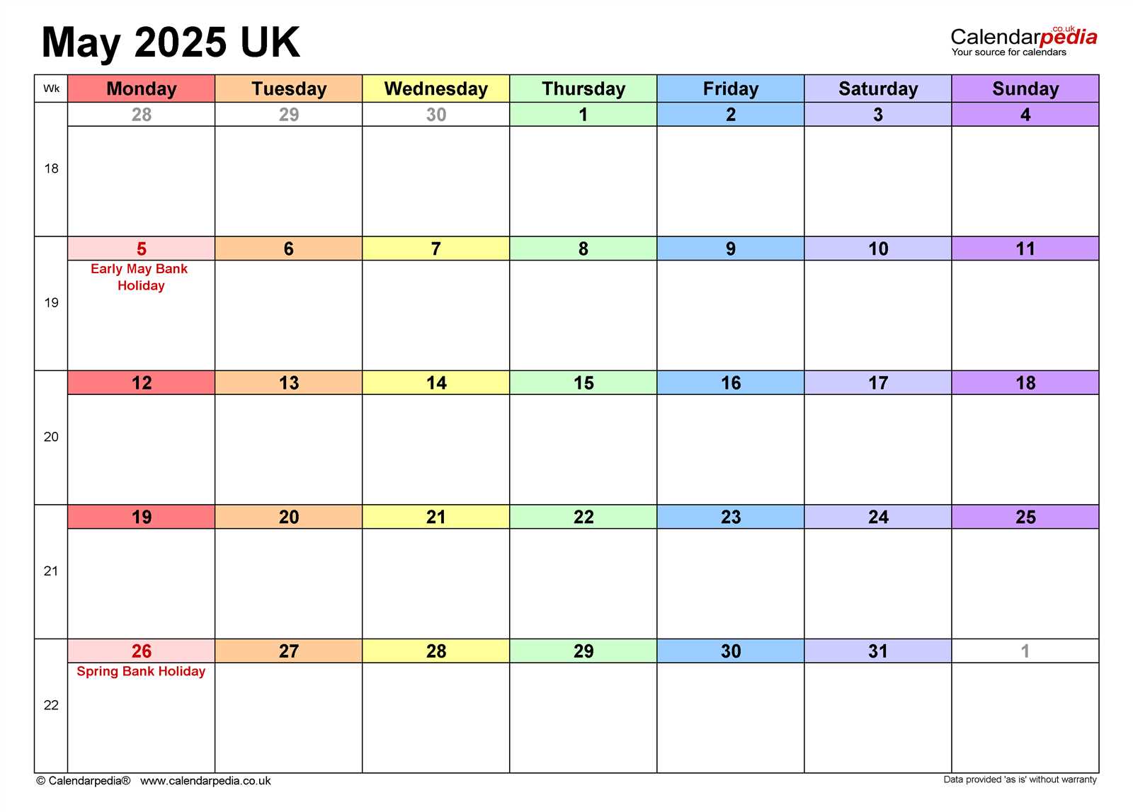 may calendar 2025 template