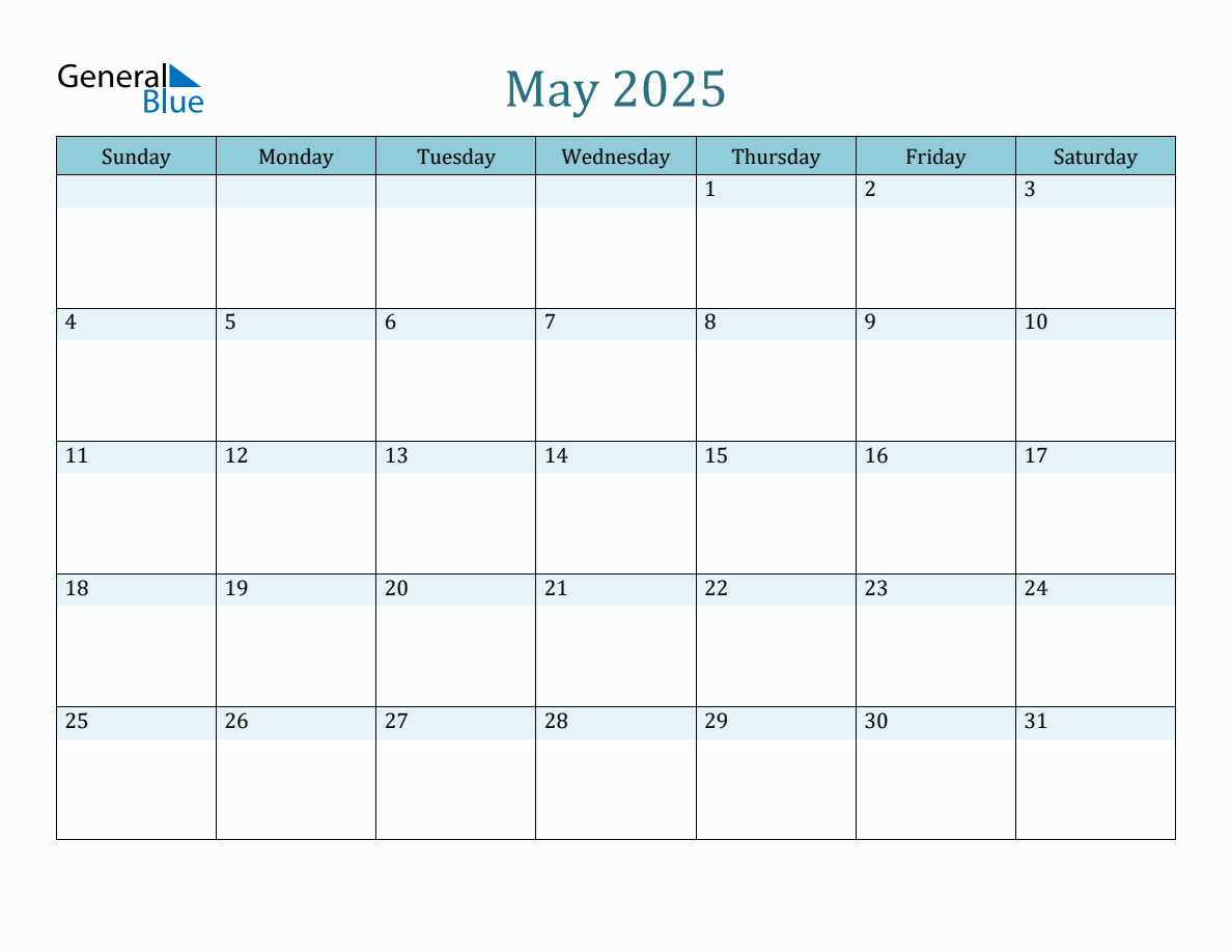 may calendar 2025 template