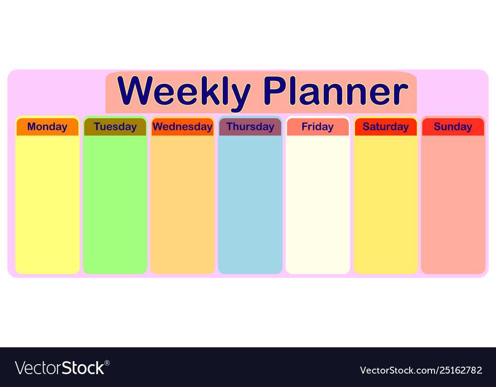 monday friday weekly calendar template