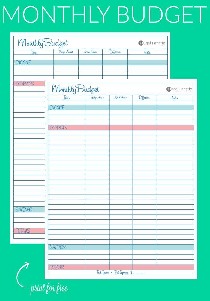 money saving calendar template