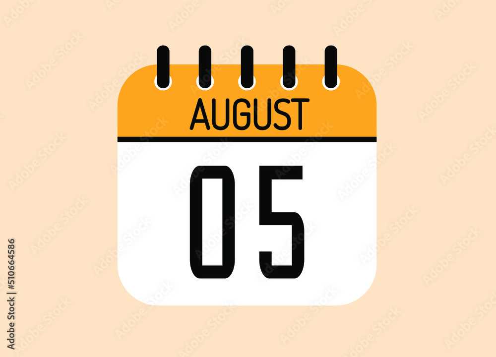 month of august calendar template