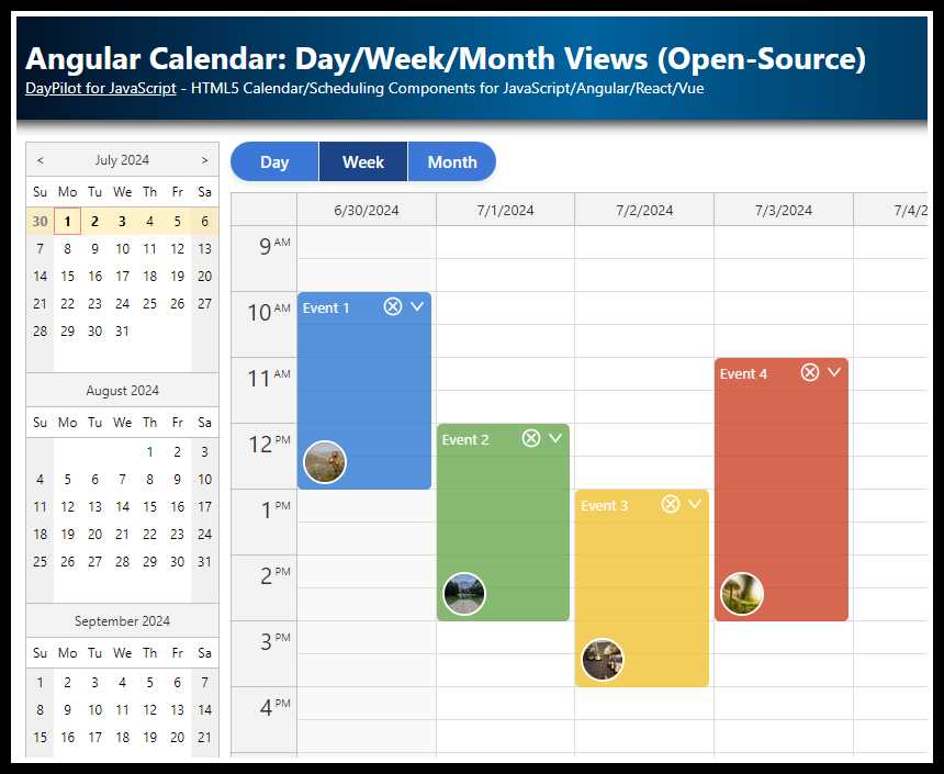 month to view calendar template