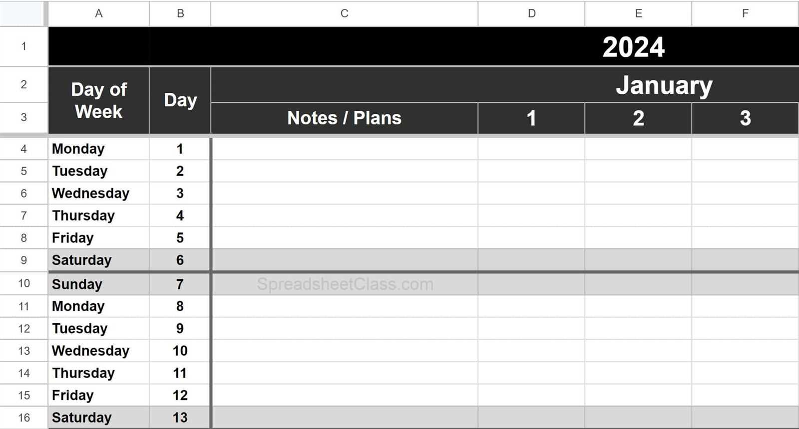 monthly calendar sheets template