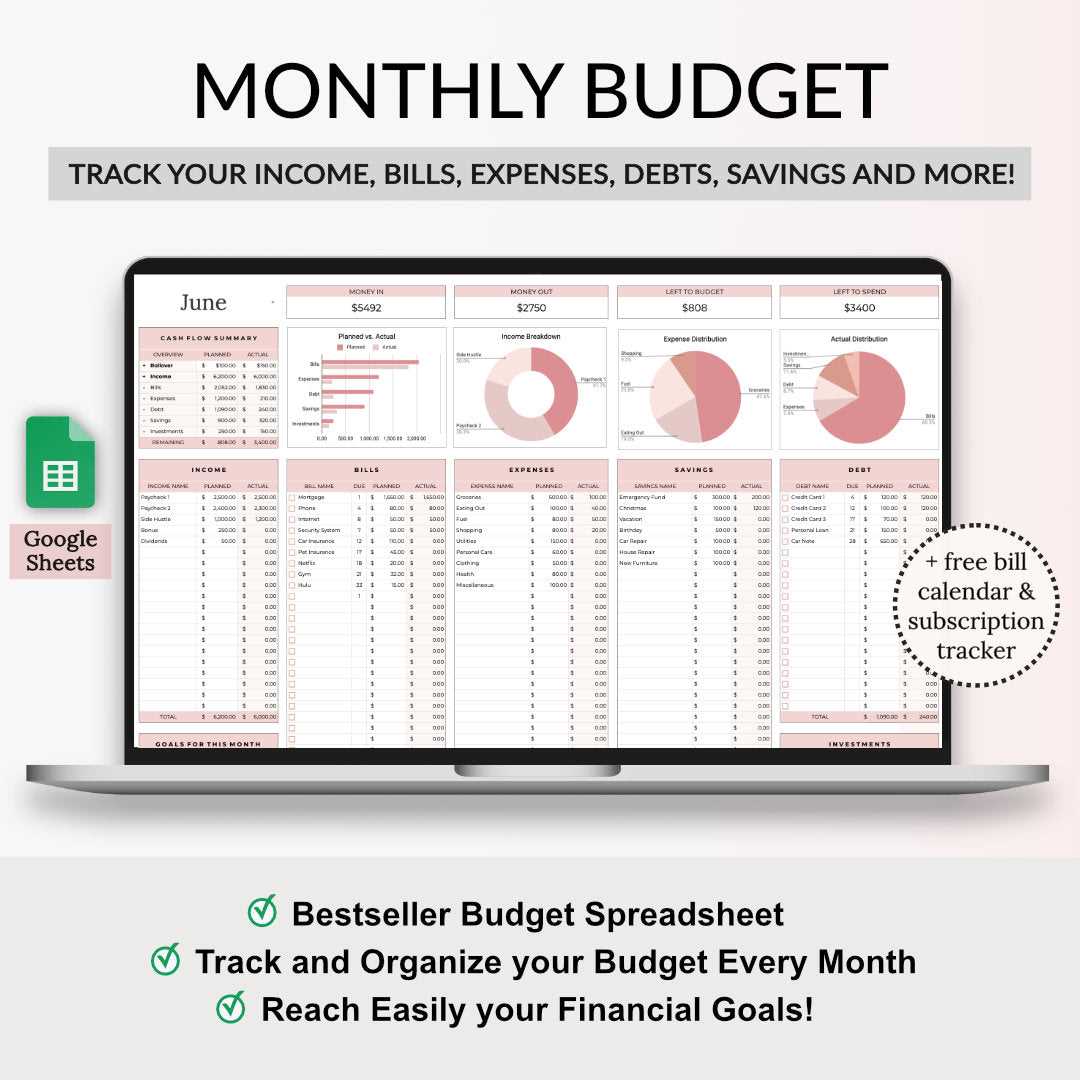 monthly expense calendar spreadsheet template