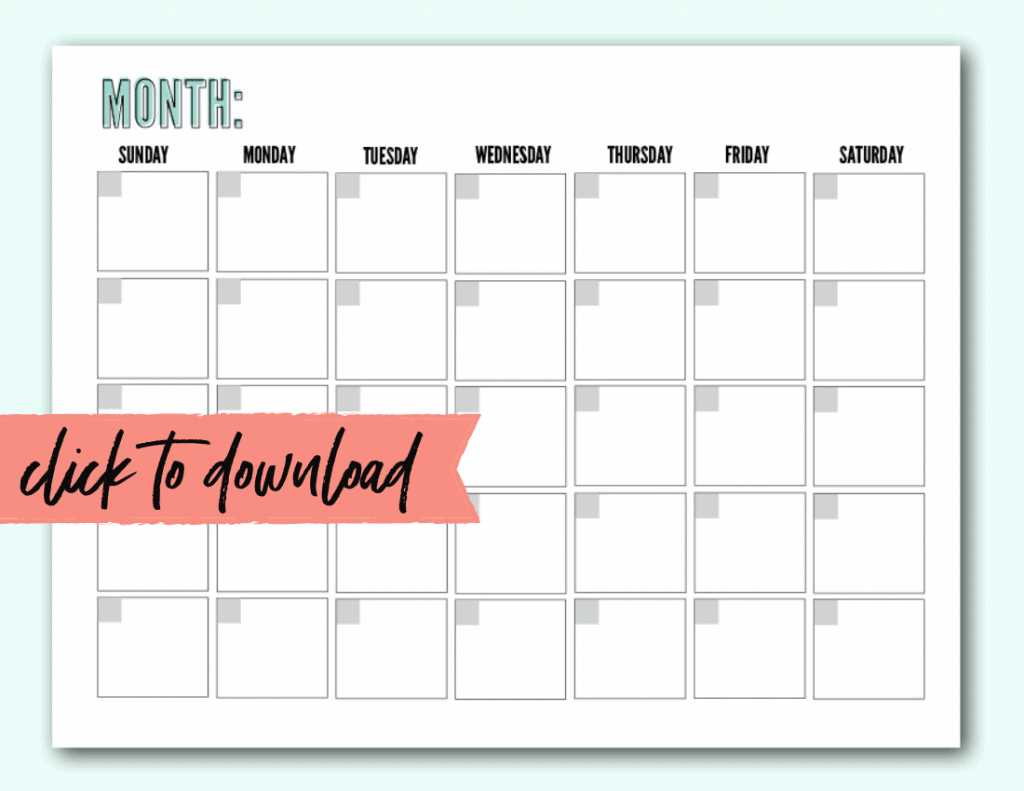 monthly free printable calendar templates