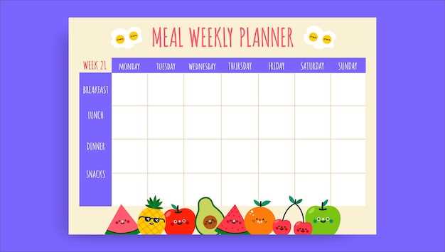 monthly menu calendar template