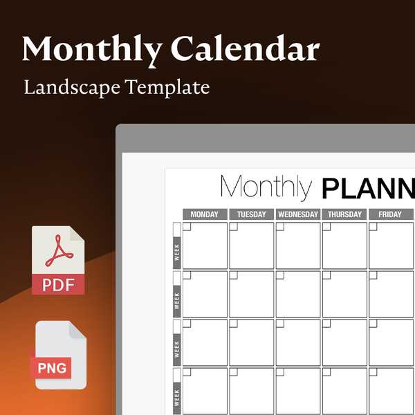 monthly photo calendar template