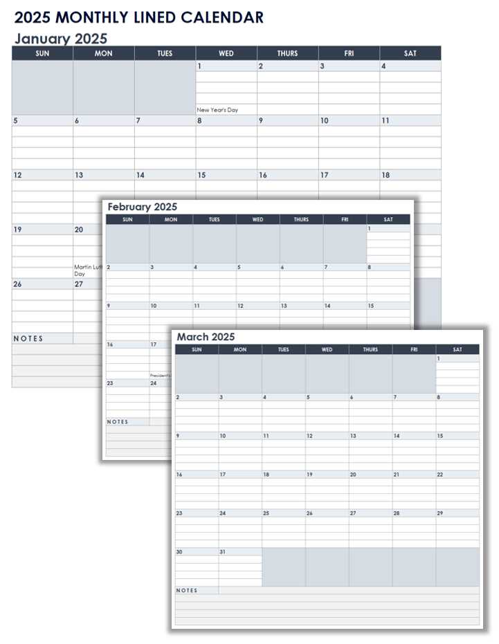 multi month calendar template