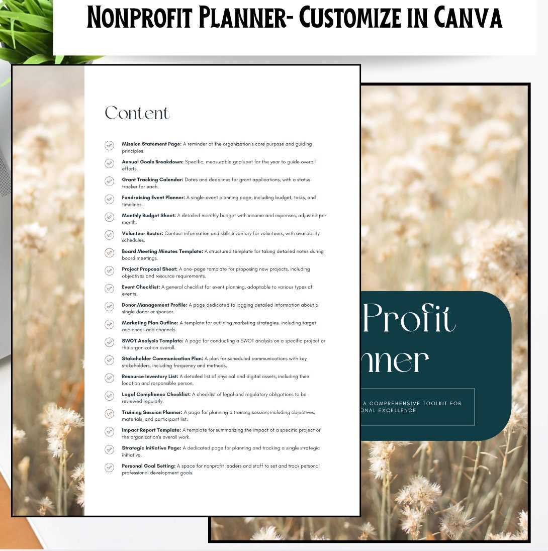 nonprofit marketing calendar template