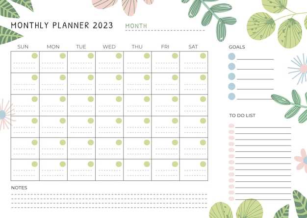 notability monthly calendar template free
