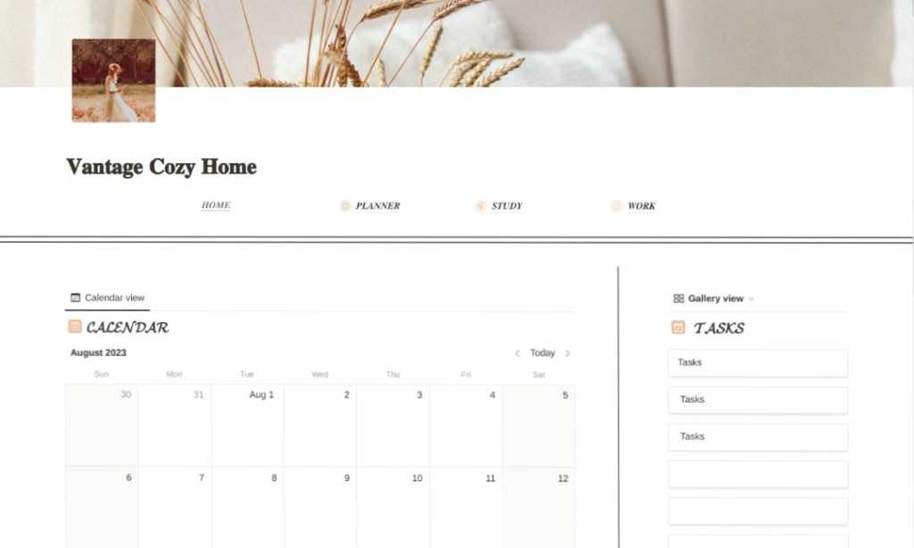 notion calendar template