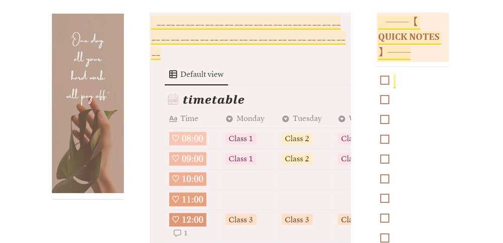 notion daily calendar template