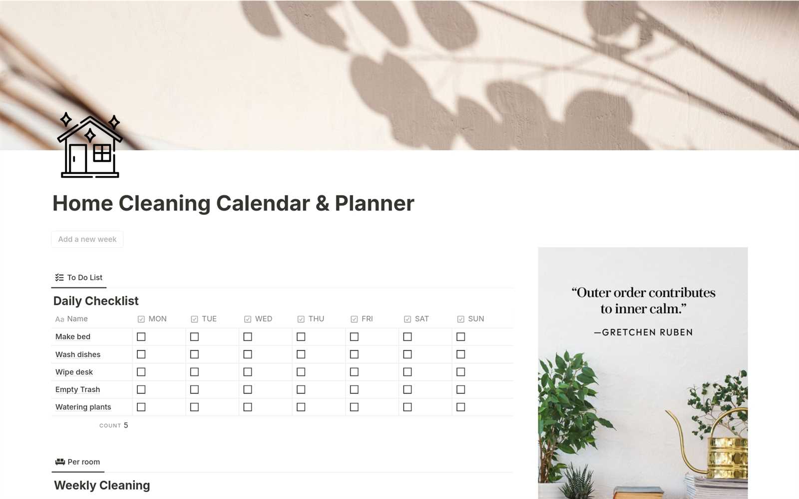 notion template calendar free