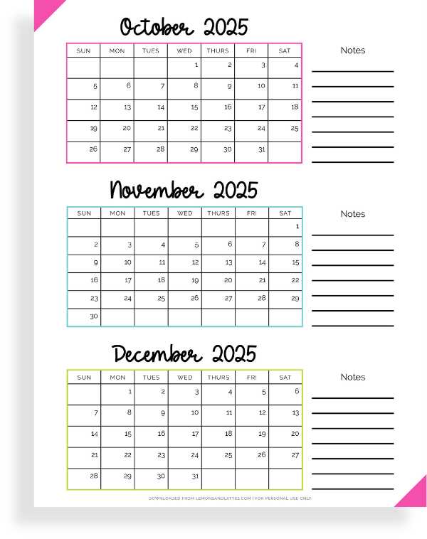 november and december 2025 calendar template