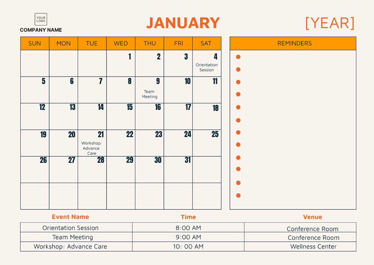 nursing home activity calendar template