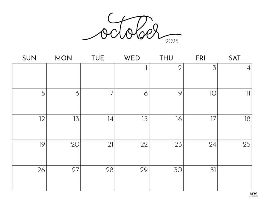 october 2025 calendar template editable