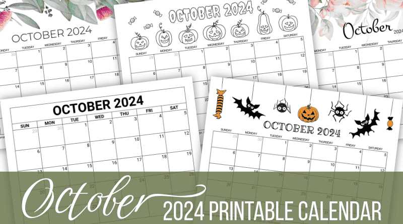 october blank calendar template