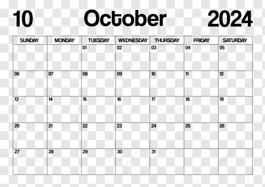 october calendar template