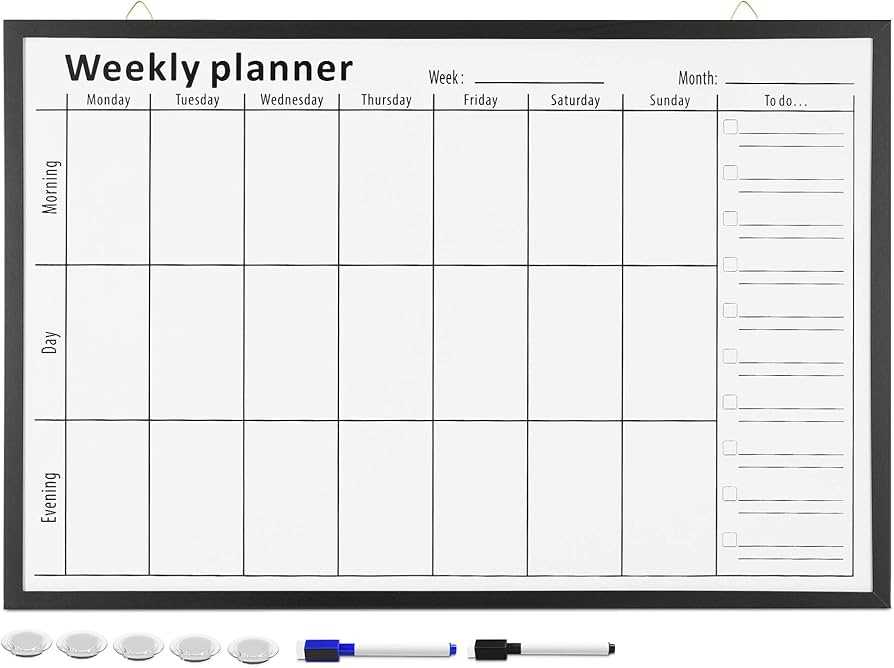 office weekly calendar template