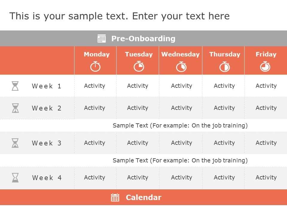 onboarding calendar template