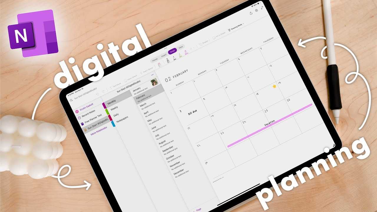 onenote calendar template download