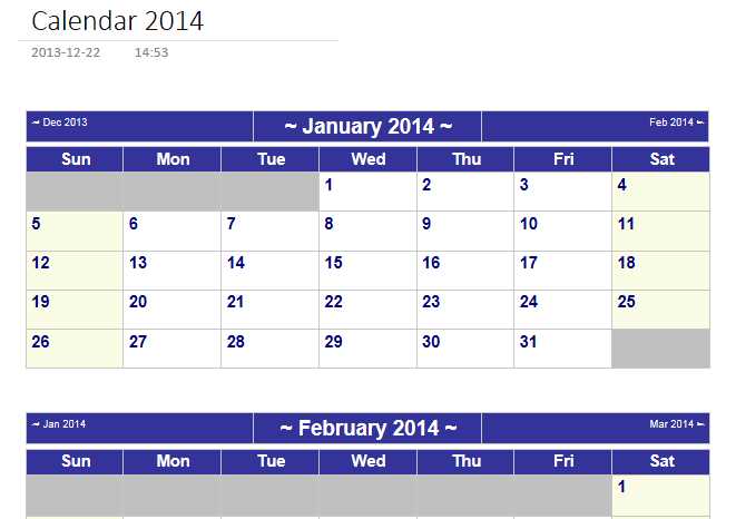 onenote calendar template