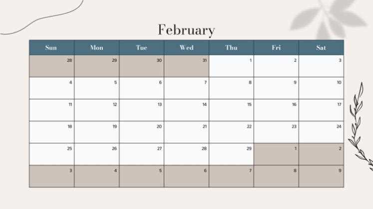 onenote calendar templates