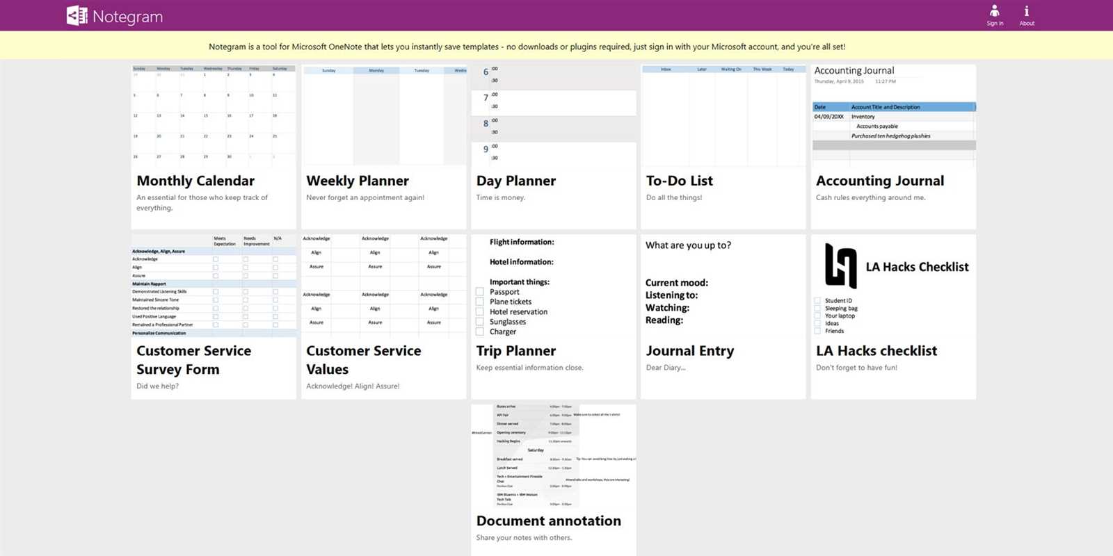 onenote weekly calendar template