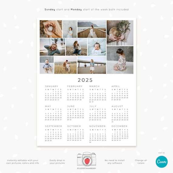 online calendar 2025 template