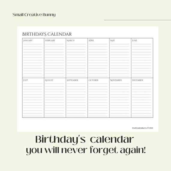 organization calendar templates