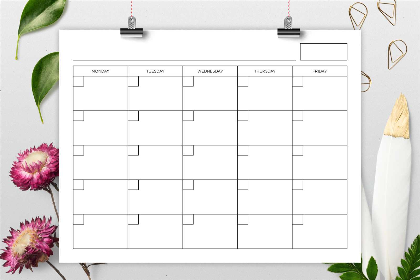 pages blank calendar template