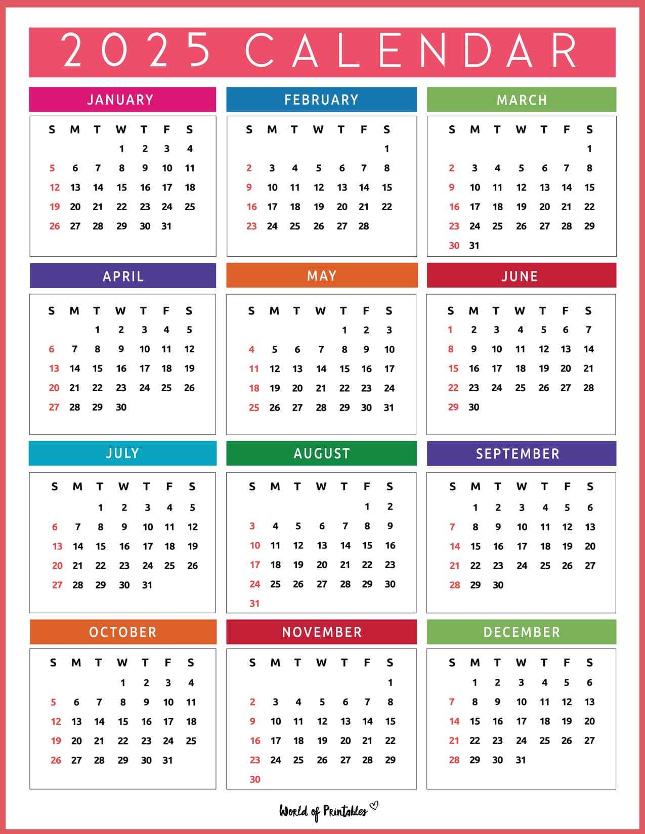 pages calendar template 2026
