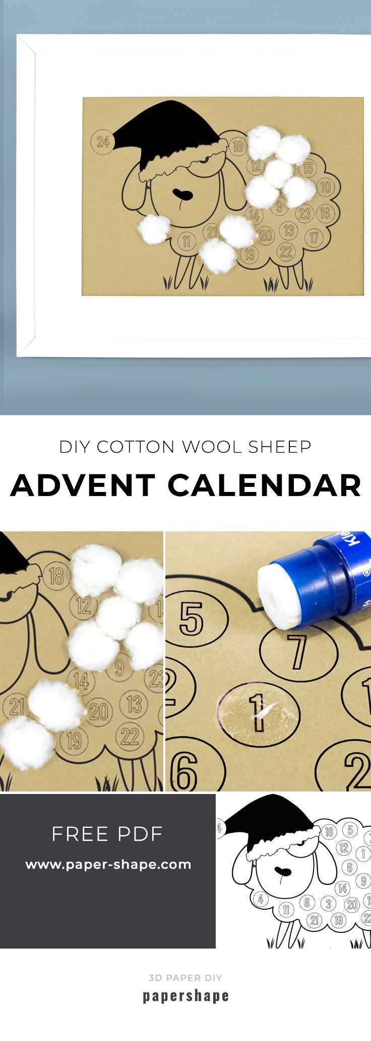 paper advent calendar template