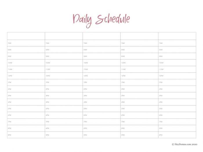 parenting time calendar template