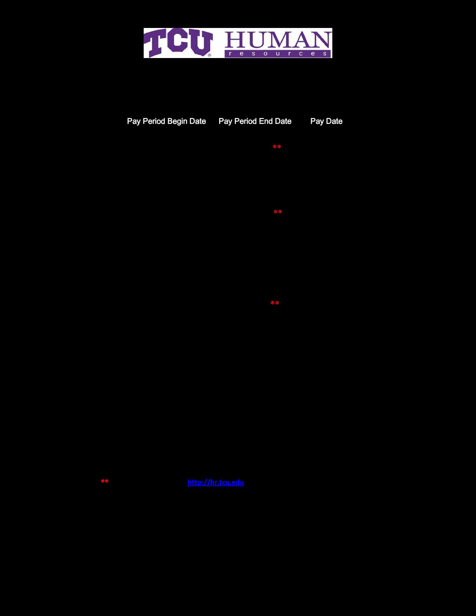 pay date calendar template