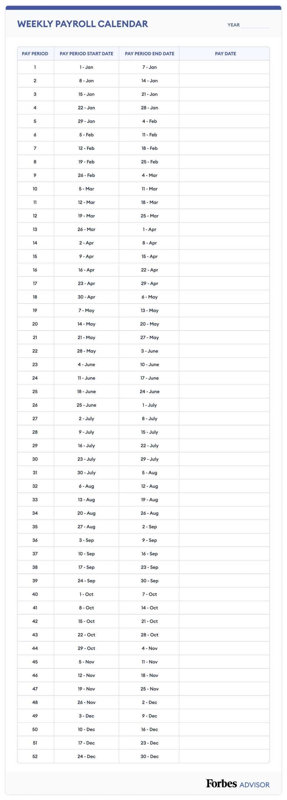 payroll calendar templates