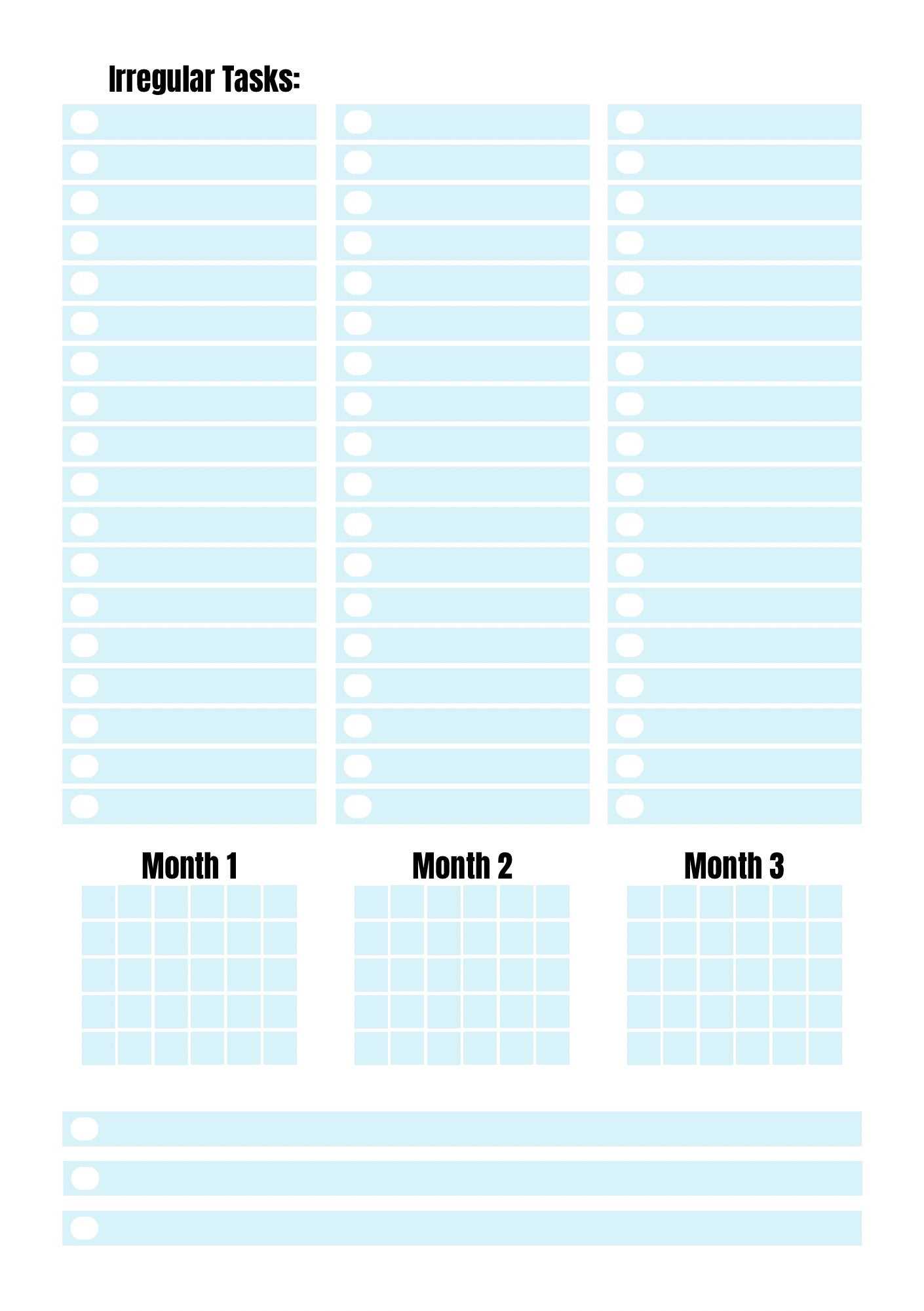 personal calendar template