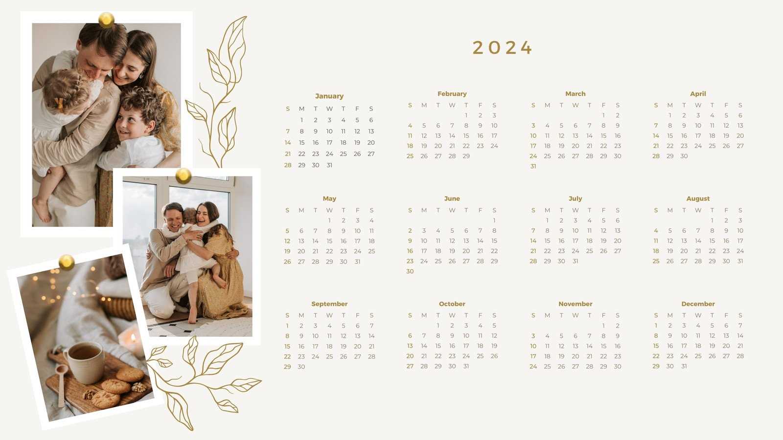 photography calendar templates