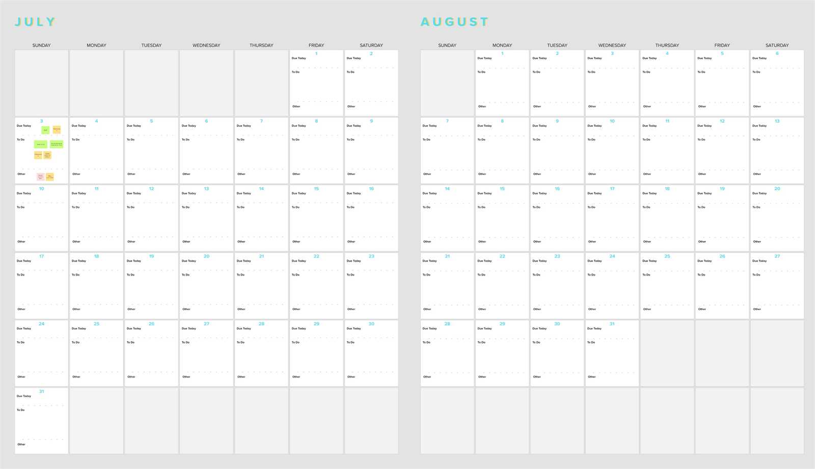 planner calendar template