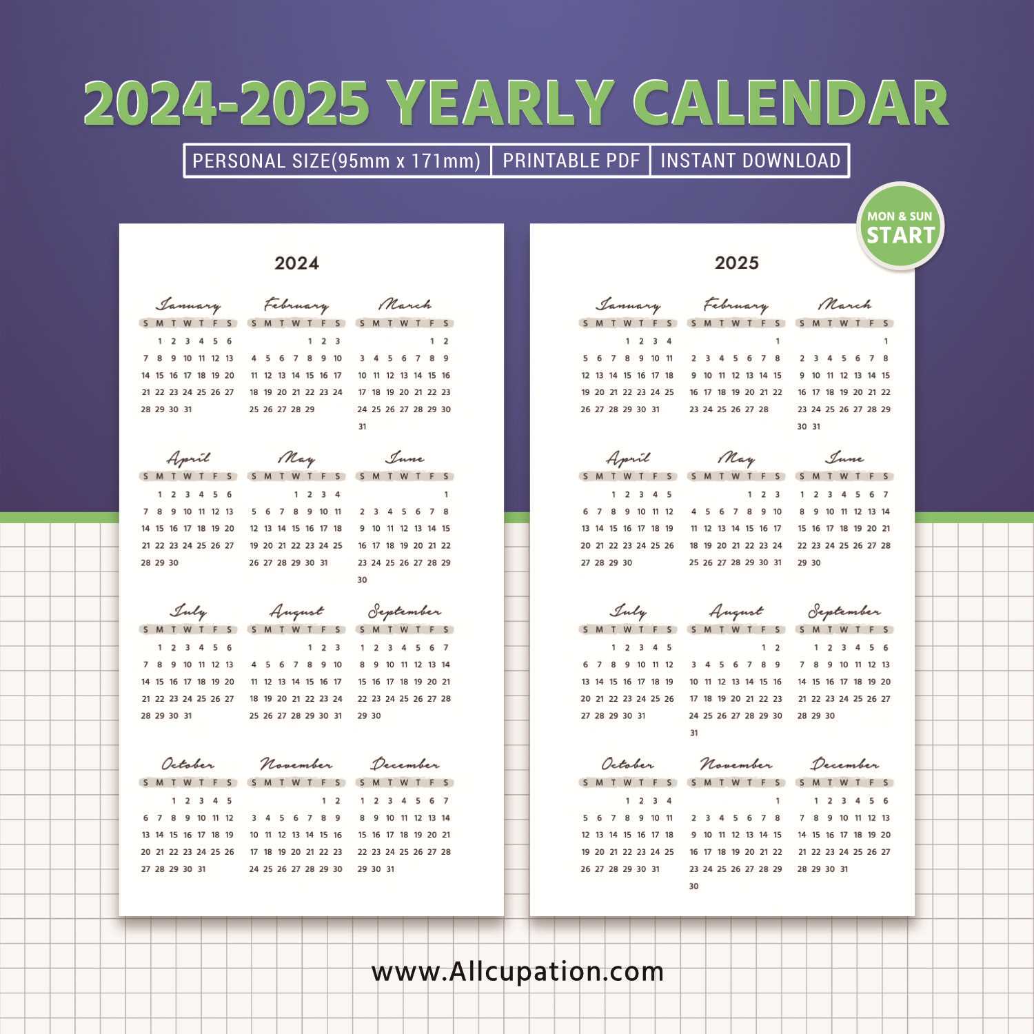 planning calendar template 2025