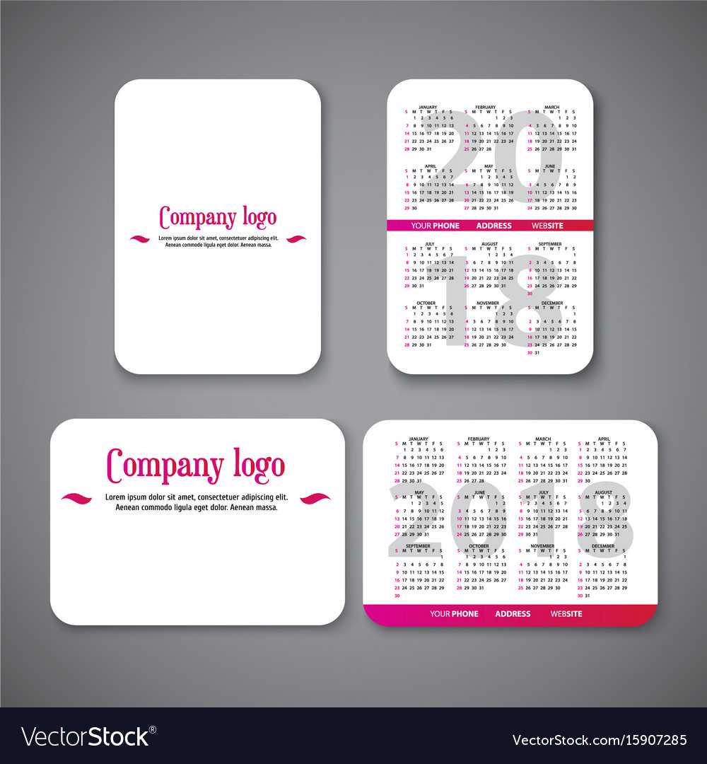 pocket calendar template