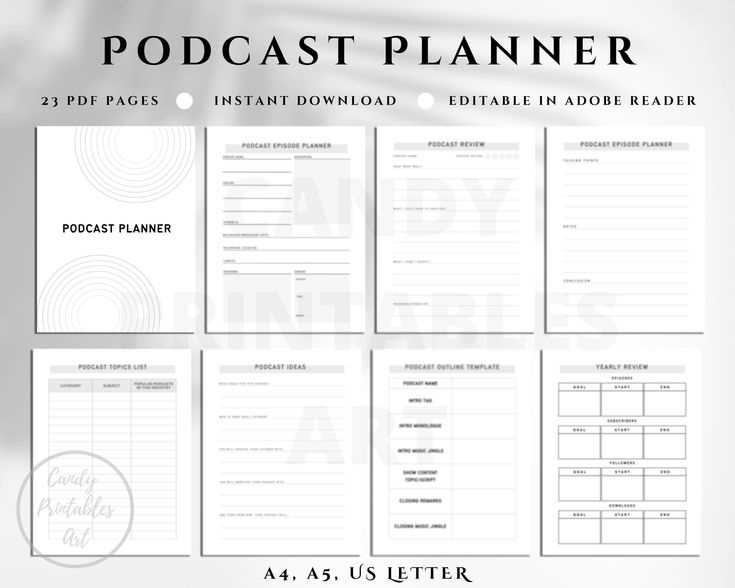 podcast content calendar template