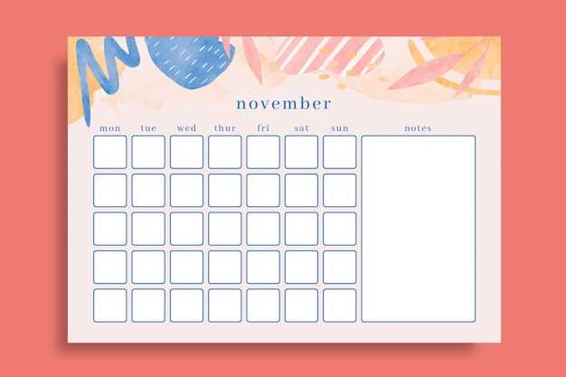 post it note calendar template