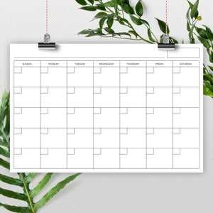 poster size calendar template