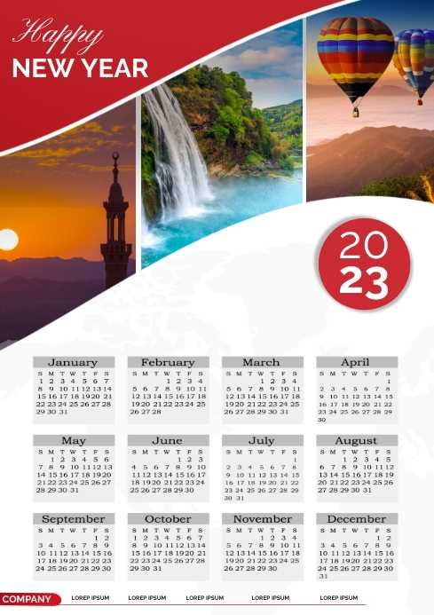 poster size calendar template