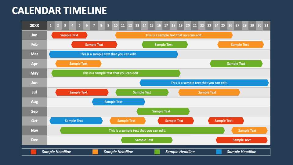 powerpoint calendar timeline template