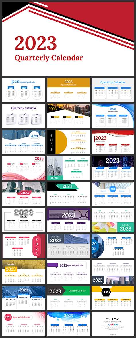 powerpoint quarterly calendar template