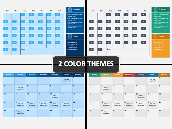 ppt monthly calendar template