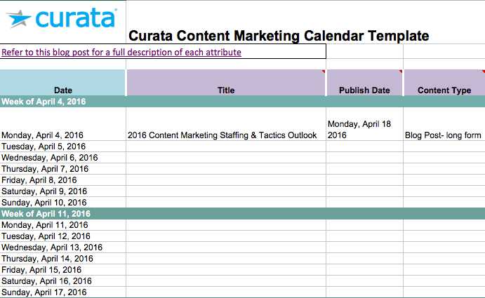 pr editorial calendar template